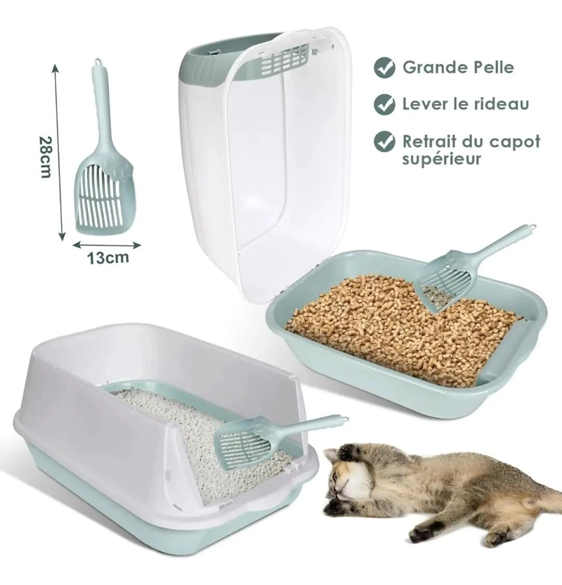 ARENERO MEDIANO PARA GATOS CON CAJA SANITARIA PRACTICA Y FUNCIONAL - 1