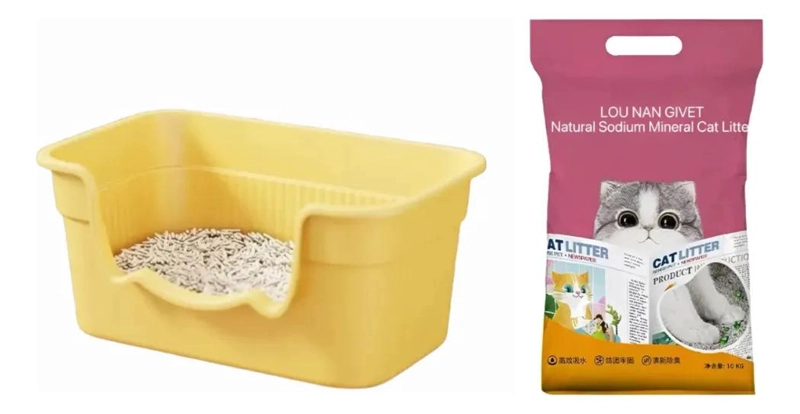 ARENERO PARA GATO DE 50 CM CON PALA Y ARENA MINERAL INCLUIDA - 2