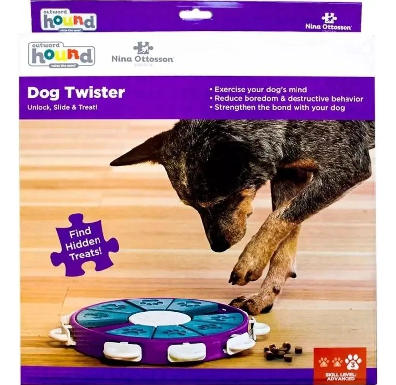 JUEGO INTERACTIVO PARA PERROS CON COMPARTIMENTOS GIRATORIOS PARA PREMIOS - 3