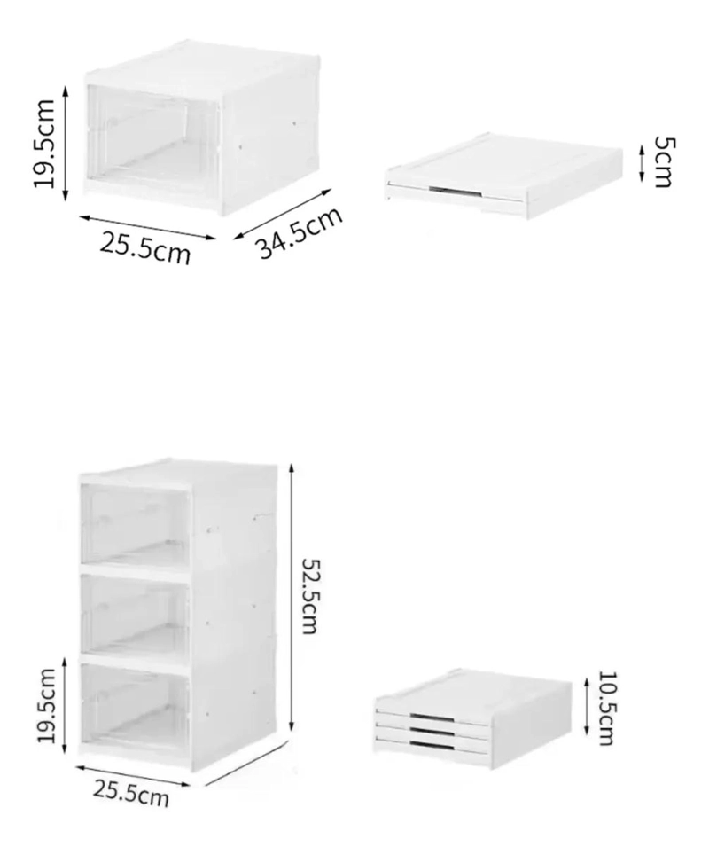 ORGANIZADOR PLEGABLE PARA ZAPATOS CON 3 NIVELES Y ESTRUCTURA FIRME - 2
