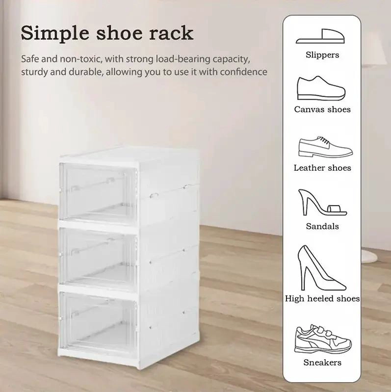 ORGANIZADOR PLEGABLE PARA ZAPATOS CON 3 NIVELES Y ESTRUCTURA FIRME - 3
