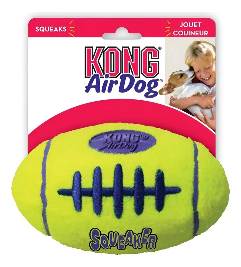 JUGUETE PARA PERRO CON SONIDO EN FORMA DE BALON DE RUGBY - 1