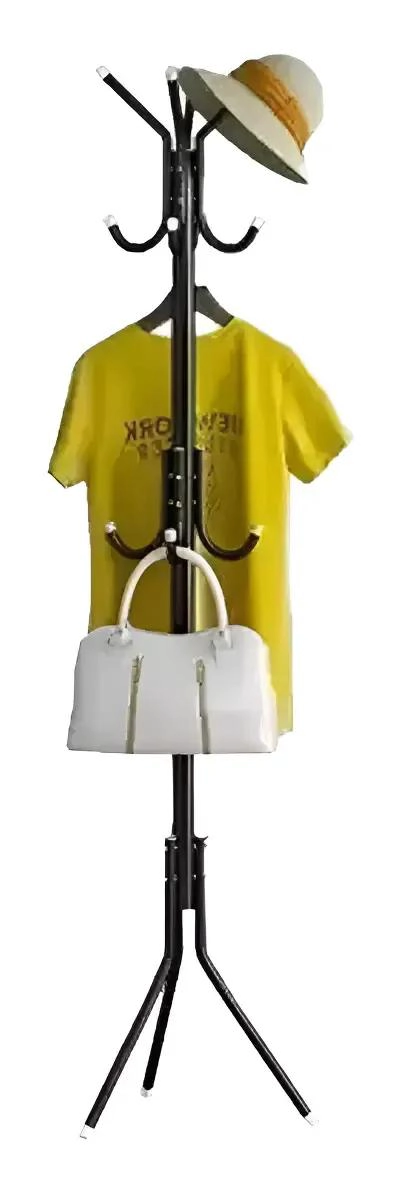 COLGADOR PERCHERO TRIPODE DE METAL PARA ROPA Y ACCESORIOS 175X45 CM - 4