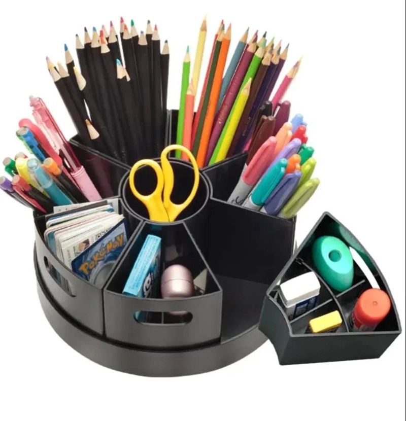 ORGANIZADOR MODULAR CIRCULAR PARA ESCRITORIO CON COMPARTIMENTOS - 1