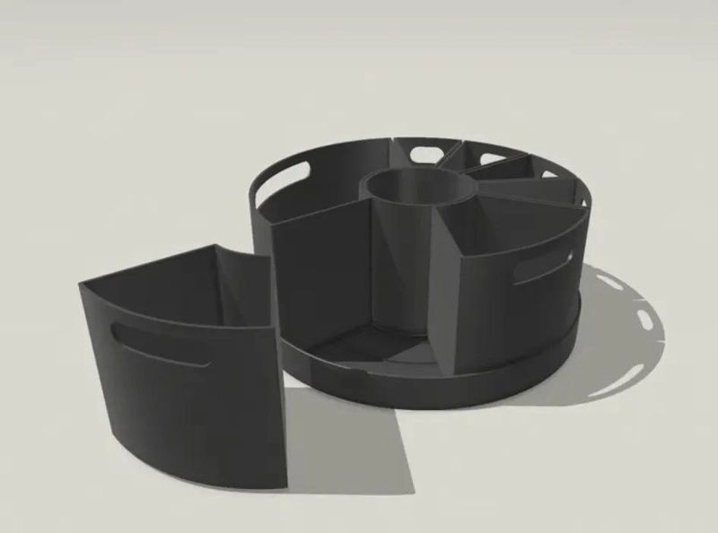 ORGANIZADOR MODULAR CIRCULAR PARA ESCRITORIO CON COMPARTIMENTOS - 3