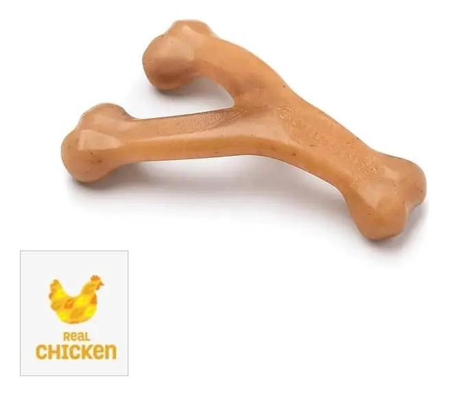 JUGUETE PARA PERROS EN FORMA DE HUESO CON SABOR A POLLO PEQUEÑO - 2