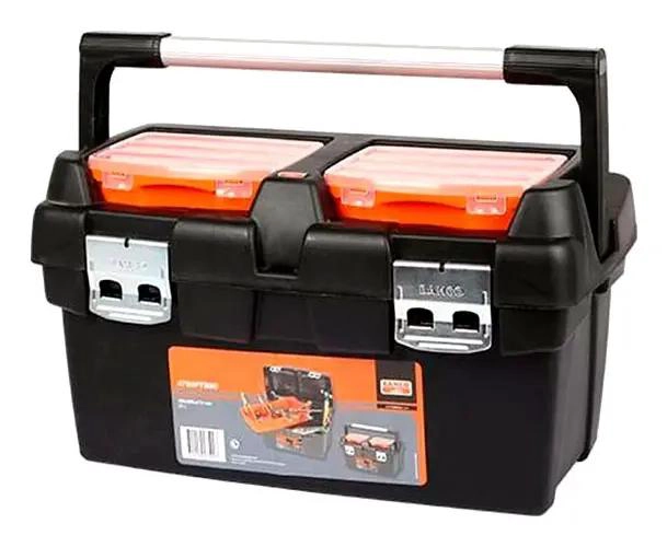 CAJA DE HERRAMIENTA DE 27 LITROS CON BANDEJA Y COMPARTIMENTOS ORGANIZADORES - 4