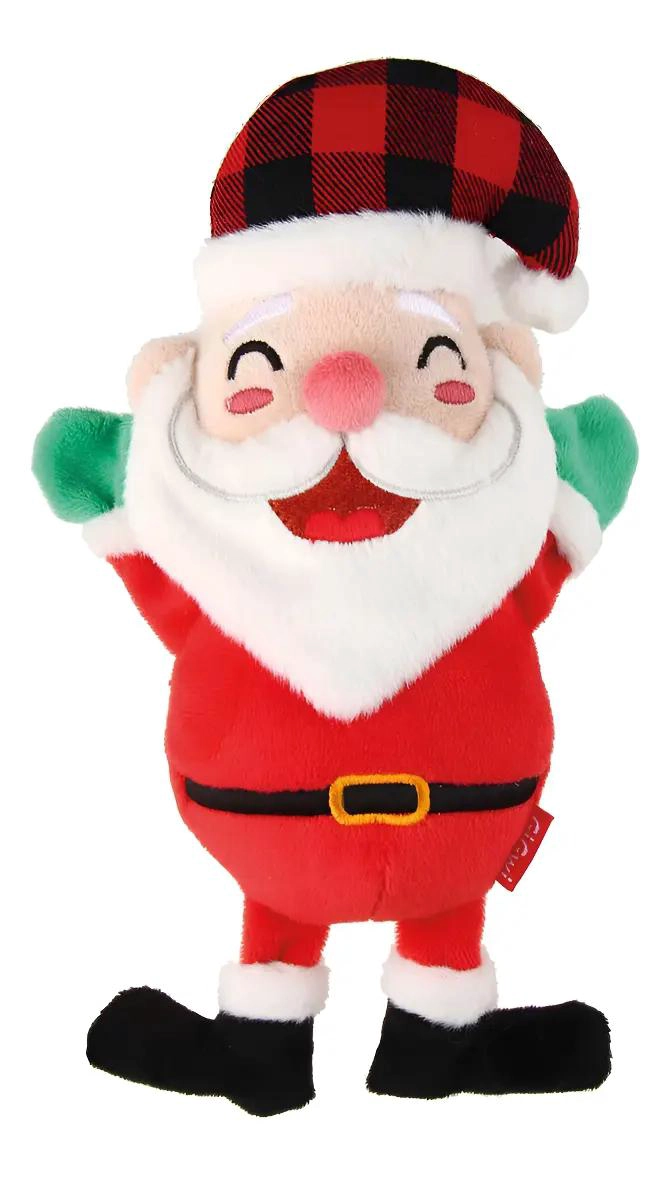 JUGUETE PARA PERRO EN FORMA DE PAPA NOEL ROJO CON SONIDO Y FELPA - 1