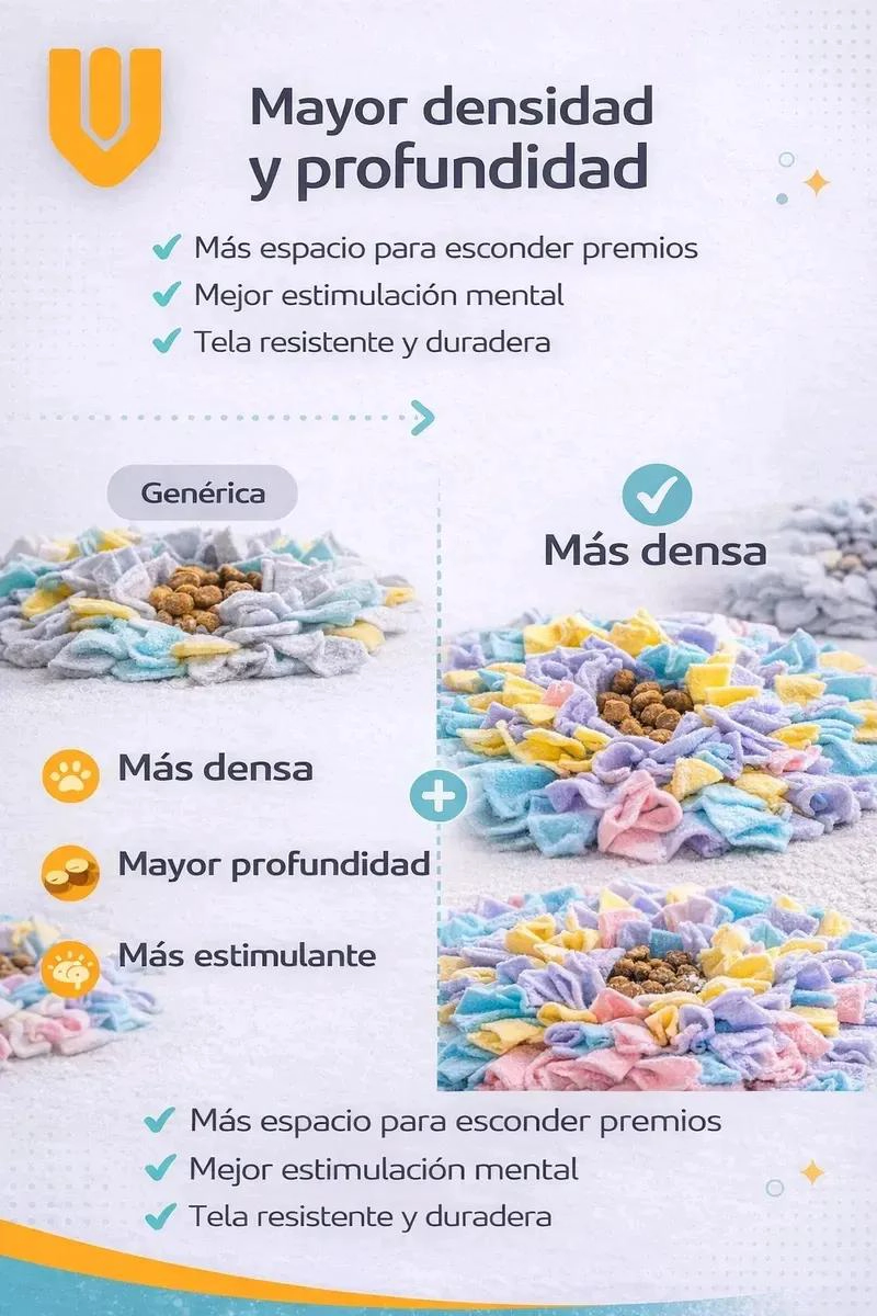 TAPETE PARA ESTIMULACION MENTAL CANINA CON JUEGO DE OLFATO PARA CALMAR ANSIEDAD - 4