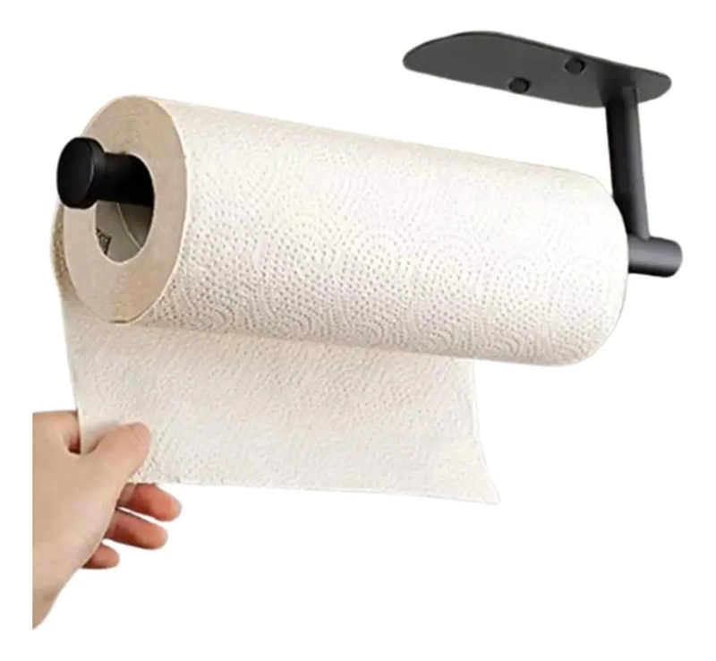 PORTAROLLOS AUTOADHESIVO DE ACERO INOXIDABLE PARA PAPEL TOALLA DE BAÑO - 2