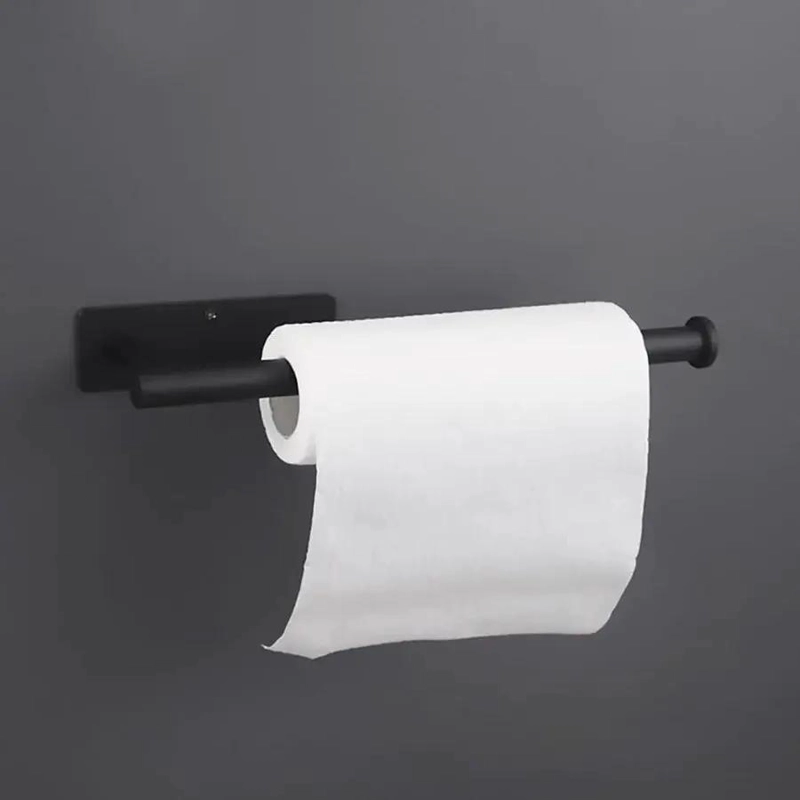 PORTAROLLOS AUTOADHESIVO DE ACERO INOXIDABLE PARA PAPEL TOALLA DE BAÑO - 4