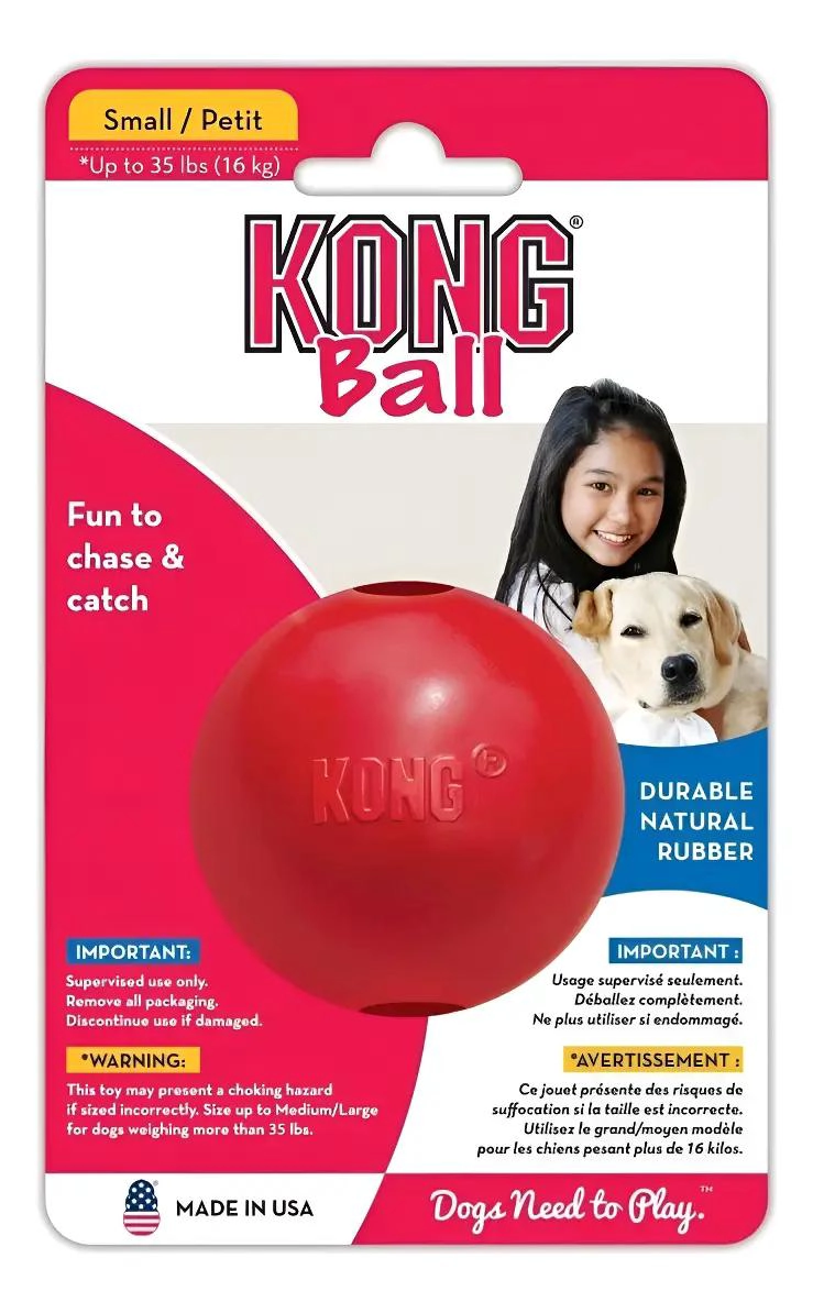 PELOTA PARA PERRO PEQUEÑA DE CAUCHO RESISTENTE PARA JUEGOS - 1