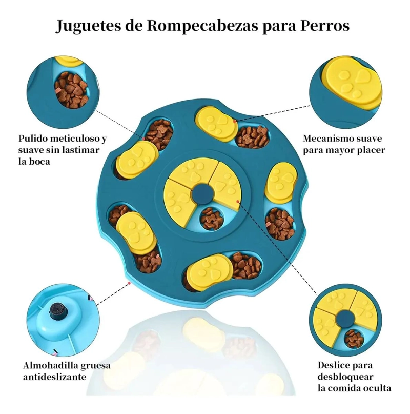 ROMPECABEZAS PLATO INTERACTIVO PARA MASCOTAS PARA COMER MAS DESPACIO - 3