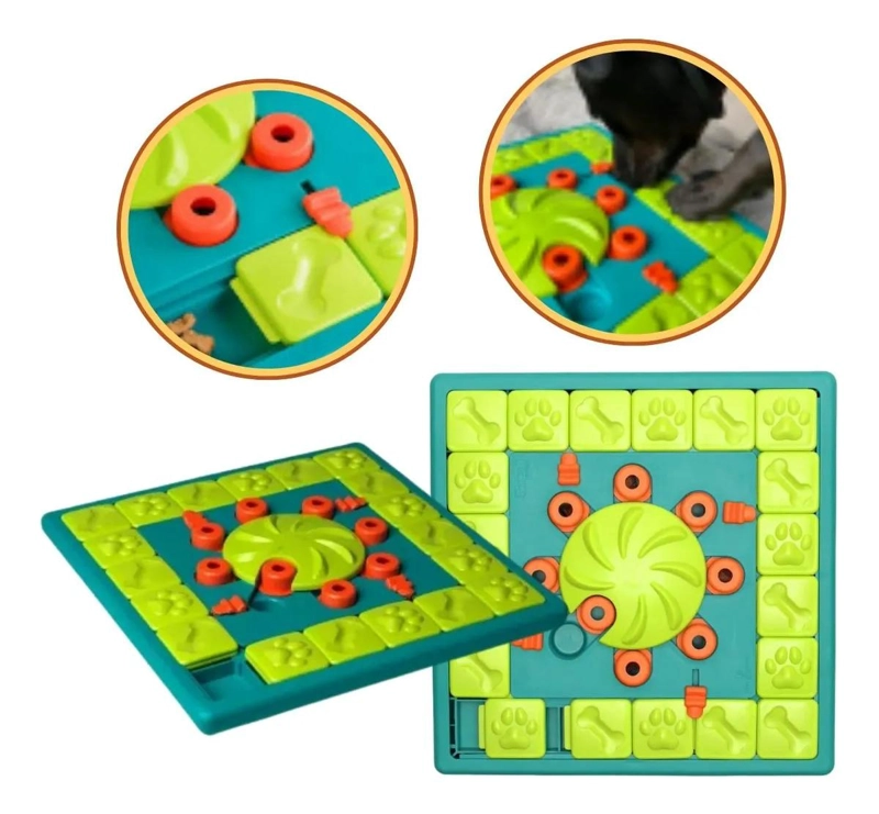 JUGUETE DE MESA MULTIPUZLE INTERACTIVO PARA PERROS COLORIDO - 2