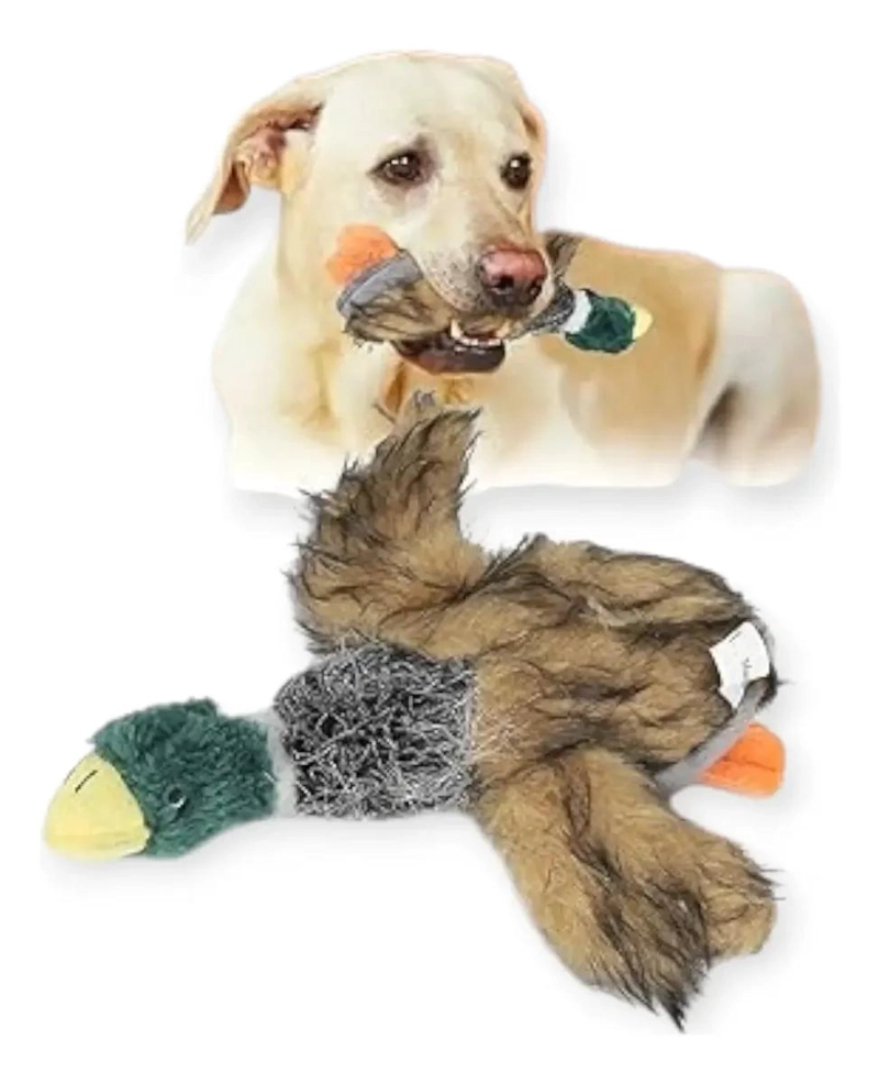 JUGUETE PARA PERROS CON FORMA DE PATO REALISTA Y SONIDO INTEGRADO - 4