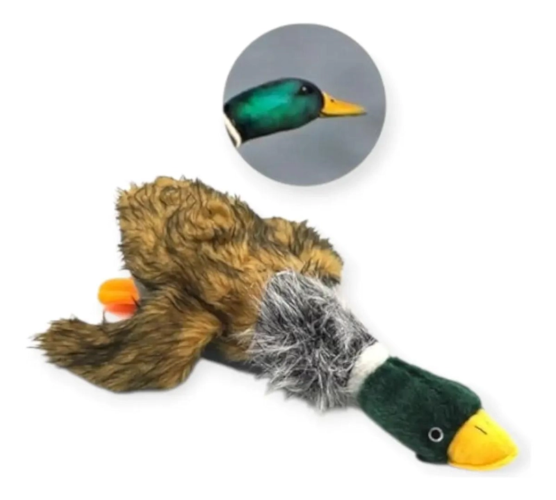 JUGUETE PARA PERROS CON FORMA DE PATO REALISTA Y SONIDO INTEGRADO - 5