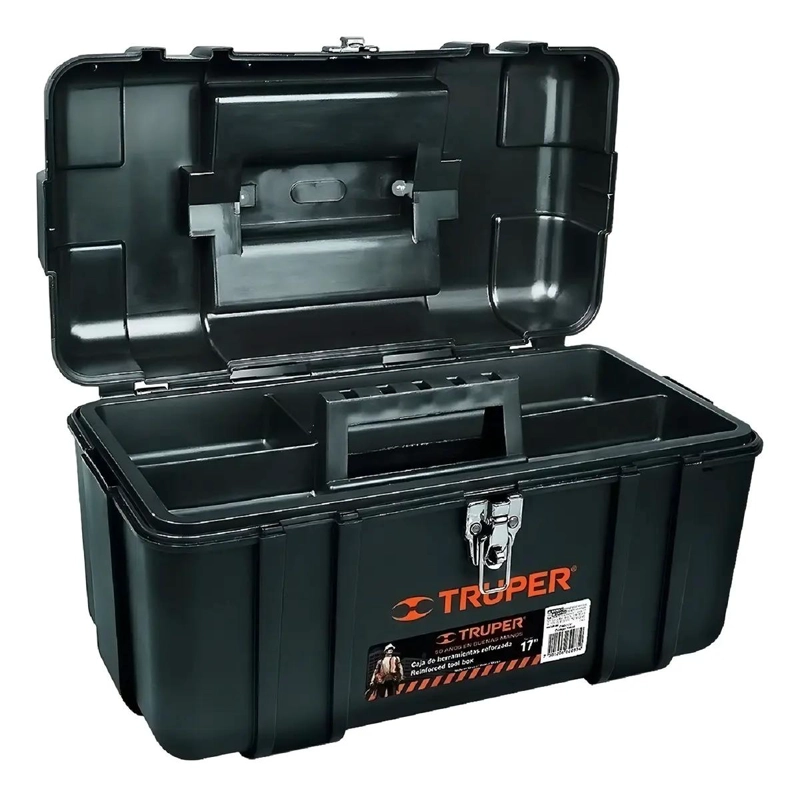 CAJA DE HERRAMIENTAS PLASTICA CON COMPARTIMENTOS ORGANIZADORES 24 CM X 43 CM - 3