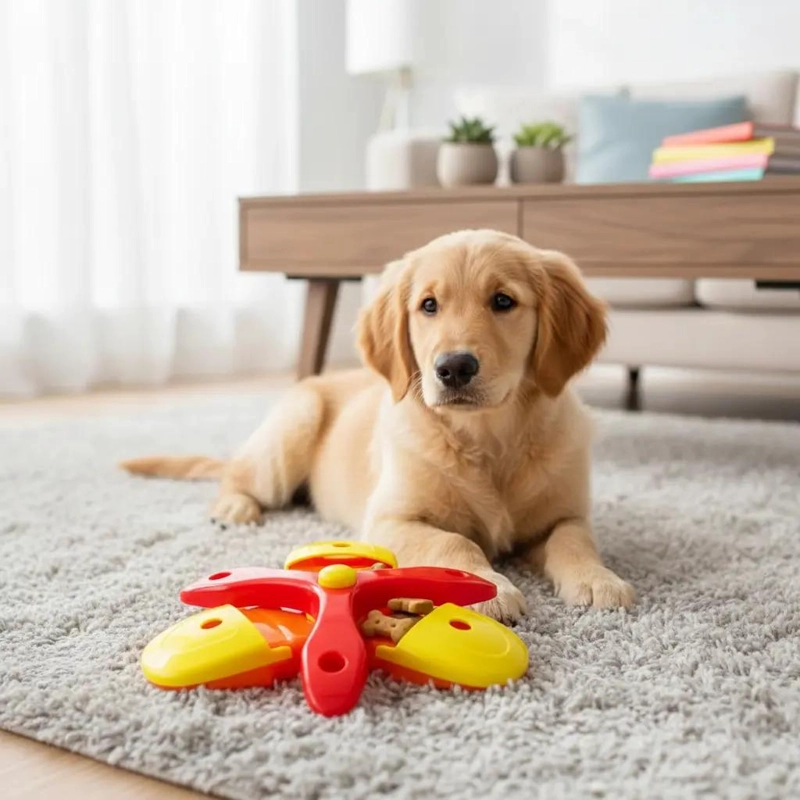 DISPENSADOR INTERACTIVO DE ALIMENTOS PARA MASCOTAS CON DISEÑO DIDACTICO - 1