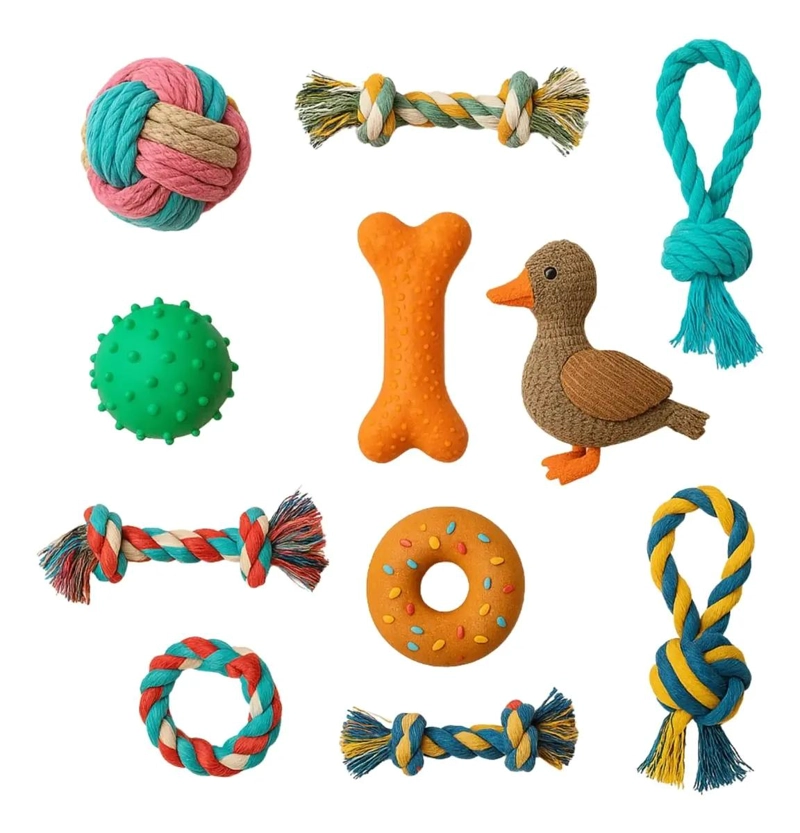 SET DE 25 JUGUETES VARIADOS PARA PERROS Y GATOS MASCOTAS - 3