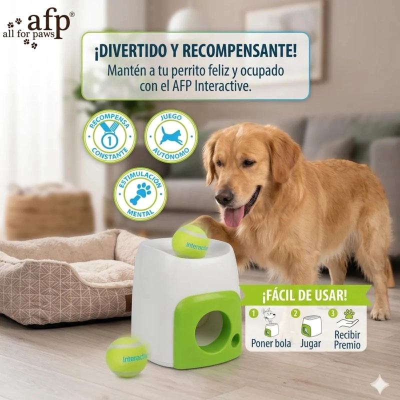 LANZADOR AUTOMATICO DE PELOTA CON DISPENSADOR DE PREMIOS PARA MASCOTAS - 5