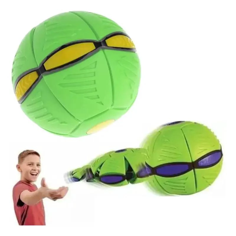 PELOTA Y FRISBEE 2 EN 1 CON LUZ LED PARA JUEGOS AL AIRE LIBRE - 2
