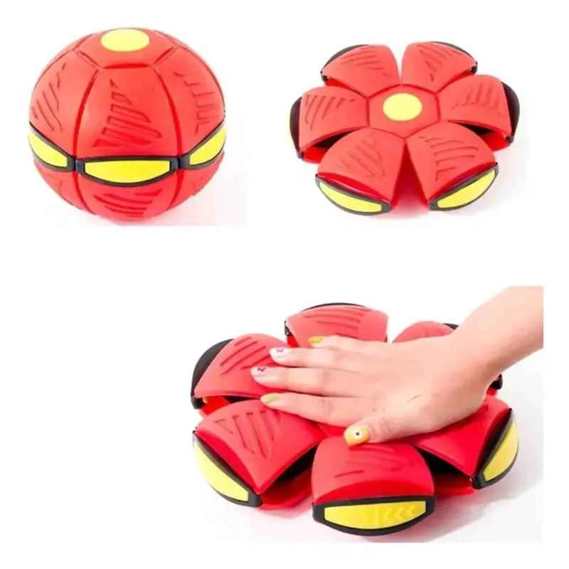 PELOTA Y FRISBEE 2 EN 1 CON LUZ LED PARA JUEGOS AL AIRE LIBRE - 4