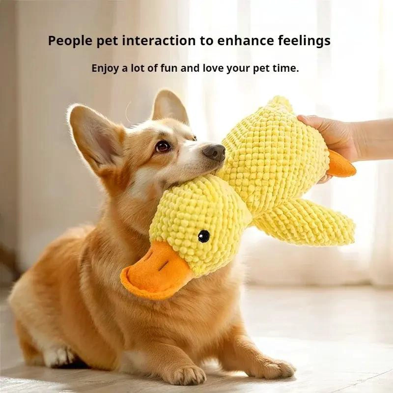 JUGUETE DE PELUCHE PARA PERROS CON SONIDO PARA MORDER Y JUGAR - 4