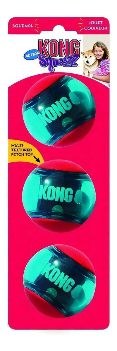 SET DE 3 PELOTAS DE JUGUETE PARA PERRO RESISTENTES Y DIVERTIDAS - 1
