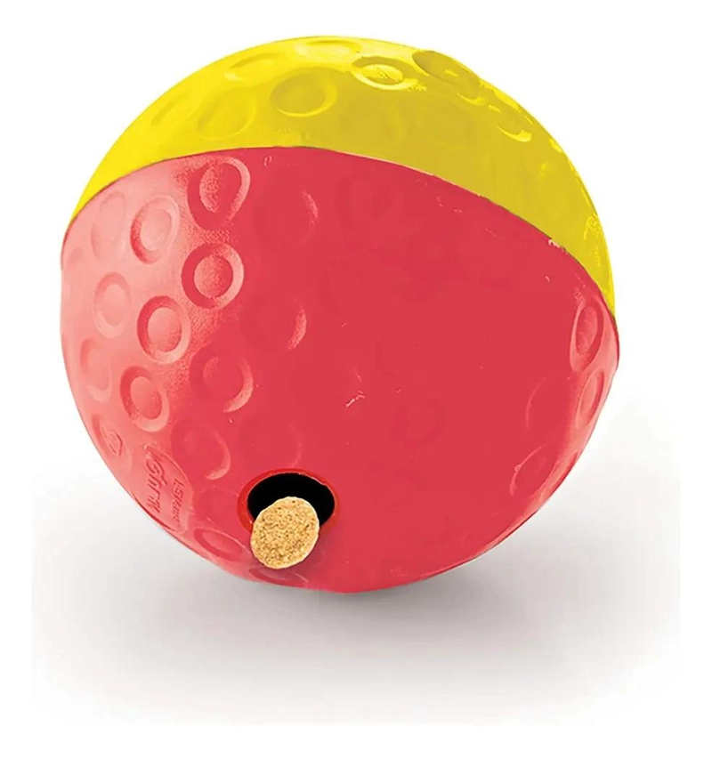 JUGUETE INTERACTIVO DISPENSADOR DE PREMIOS PARA PERROS EN COLORES AMARILLO Y ROJ - 1