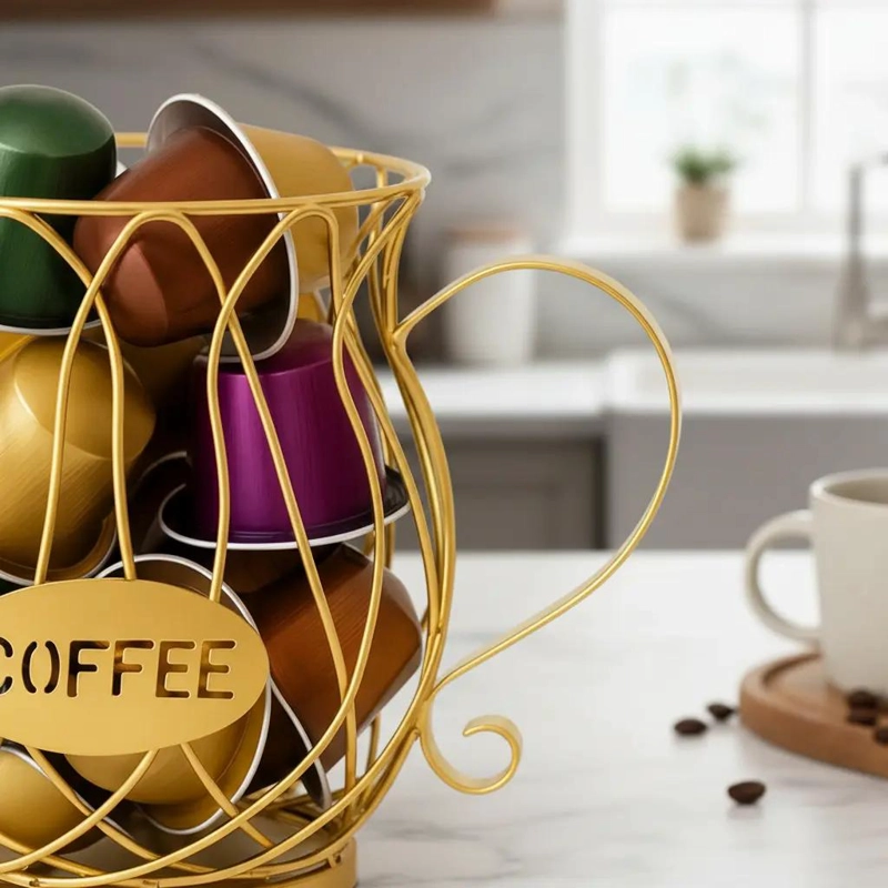 ORGANIZADOR MULTIUSO PARA CAPSULAS DE CAFE  CON DISEÑO COMPACTO - 2