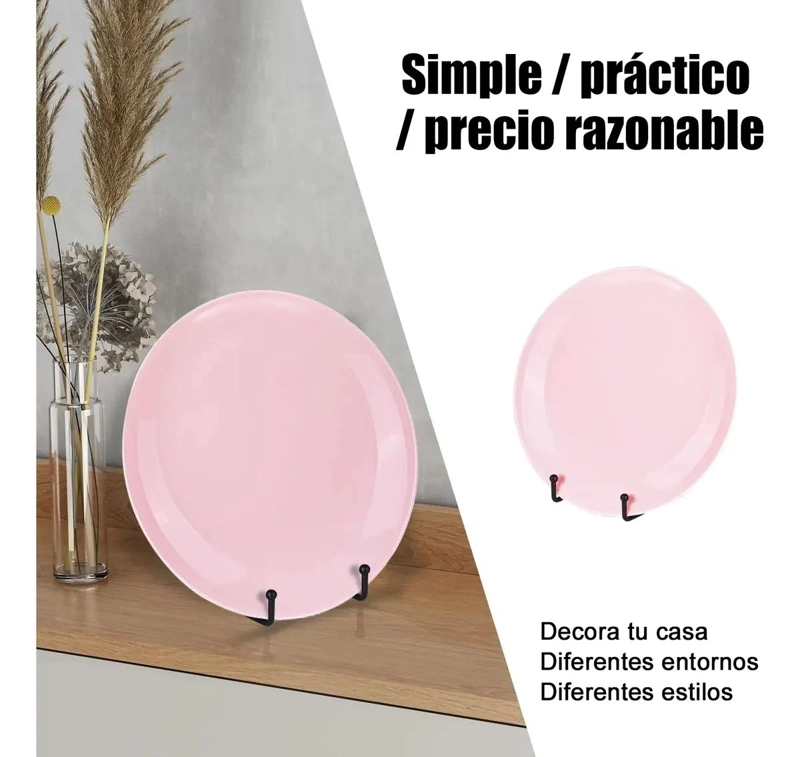 SOPORTE MULTIUSO METALICO PARA EXHIBICION DE PLATOS DECORATIVOS 3 PIEZAS - 5