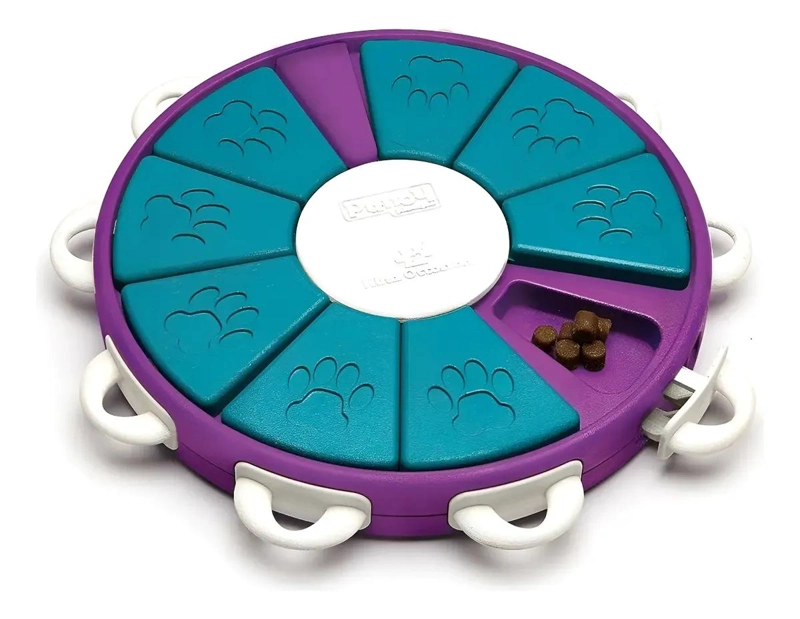 JUEGO INTERACTIVO PARA PERROS NIVEL AVANZADO CON COMPARTIMENTOS GIRATORIOS - 1