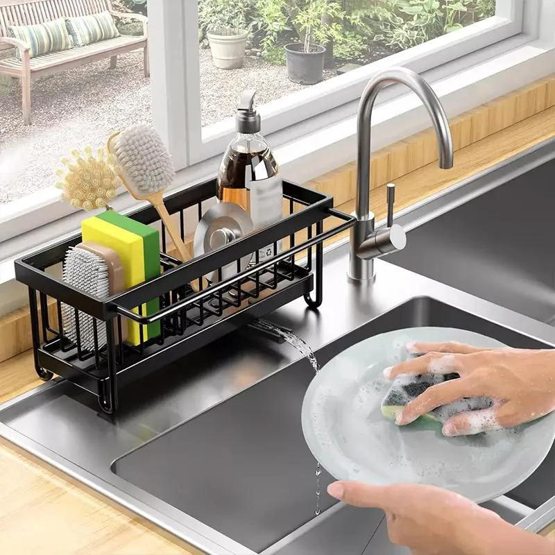 ORGANIZADOR DE COCINA PORTA ESPONJA CON ESCURRIDOR PARA LAVAPLATOS - 5