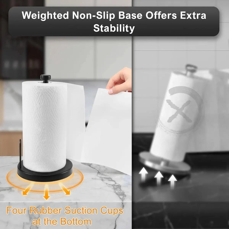 SOPORTE PARA TOALLAS DE PAPEL CON TRINQUETE PARA COCINA RESISTENTE - 3