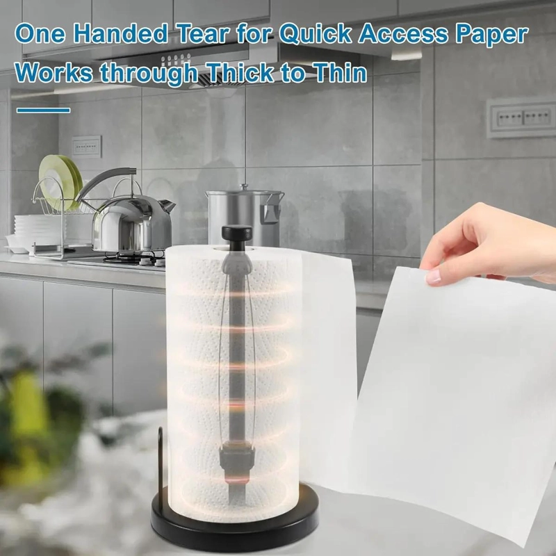 SOPORTE PARA TOALLAS DE PAPEL CON TRINQUETE PARA COCINA RESISTENTE - 4