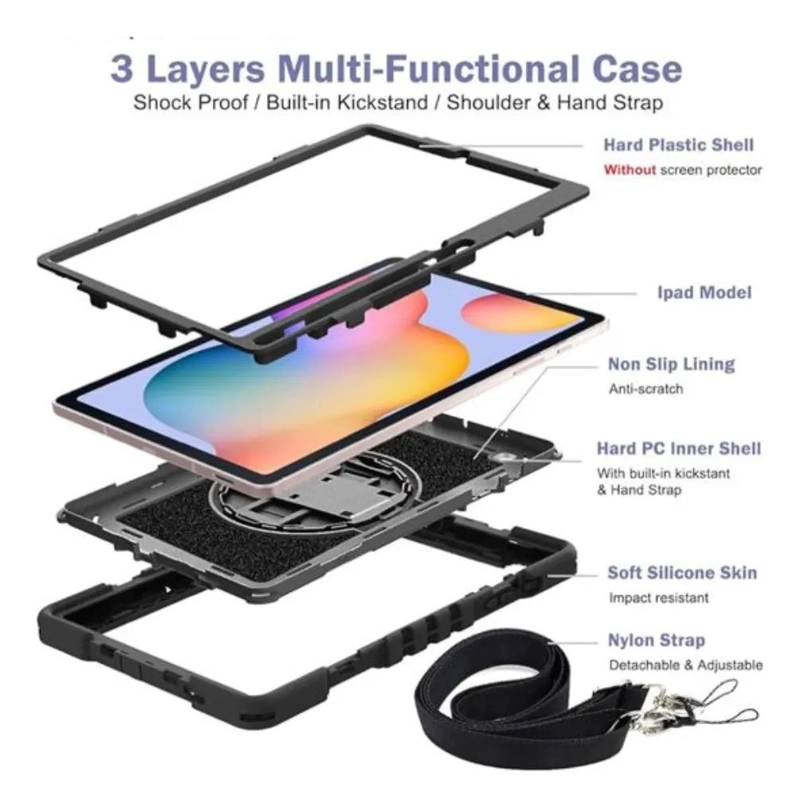 FUNDA PROTECTORA RESISTENTE PARA TABLET SAMSUNG TAB S6 LITE 10.4 PULGADAS - 4