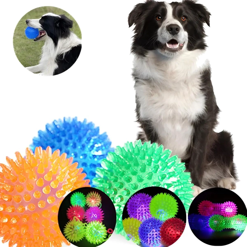 PACK DE 3 PELOTAS PARA PERROS CON LUZ Y SONIDO PARA ENTRETENIMIENTO - 1