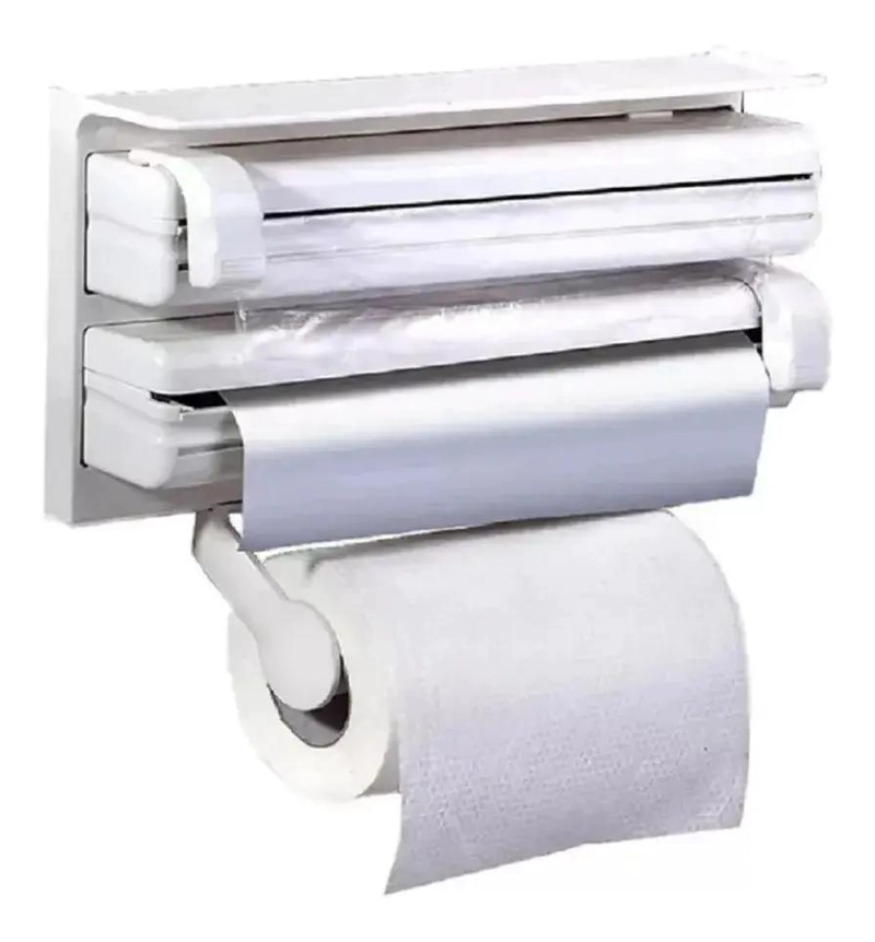 SET DISPENSADOR TRIPLE PARA PAPEL FILM Y ALUMINIO CON DISEÑO COMPACTO - 1
