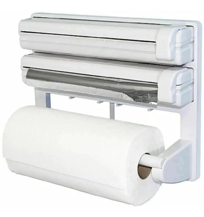 SET DISPENSADOR TRIPLE PARA PAPEL FILM Y ALUMINIO CON DISEÑO COMPACTO - 2
