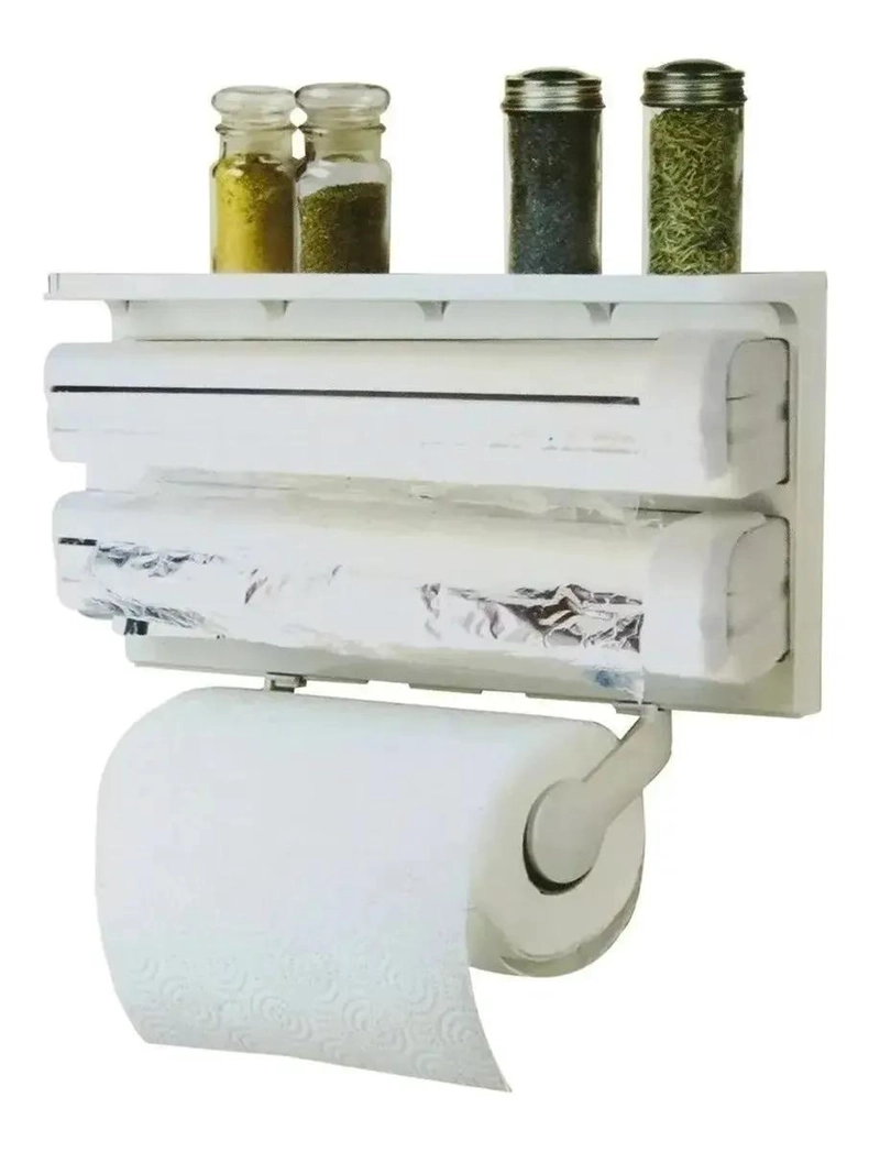 SET DISPENSADOR TRIPLE PARA PAPEL FILM Y ALUMINIO CON DISEÑO COMPACTO - 3