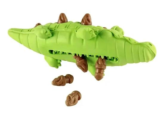 JUGUETE PARA PERRO 2 EN 1 CON DISEÑO DE COCODRILO PARA CUIDADO DENTAL - 1
