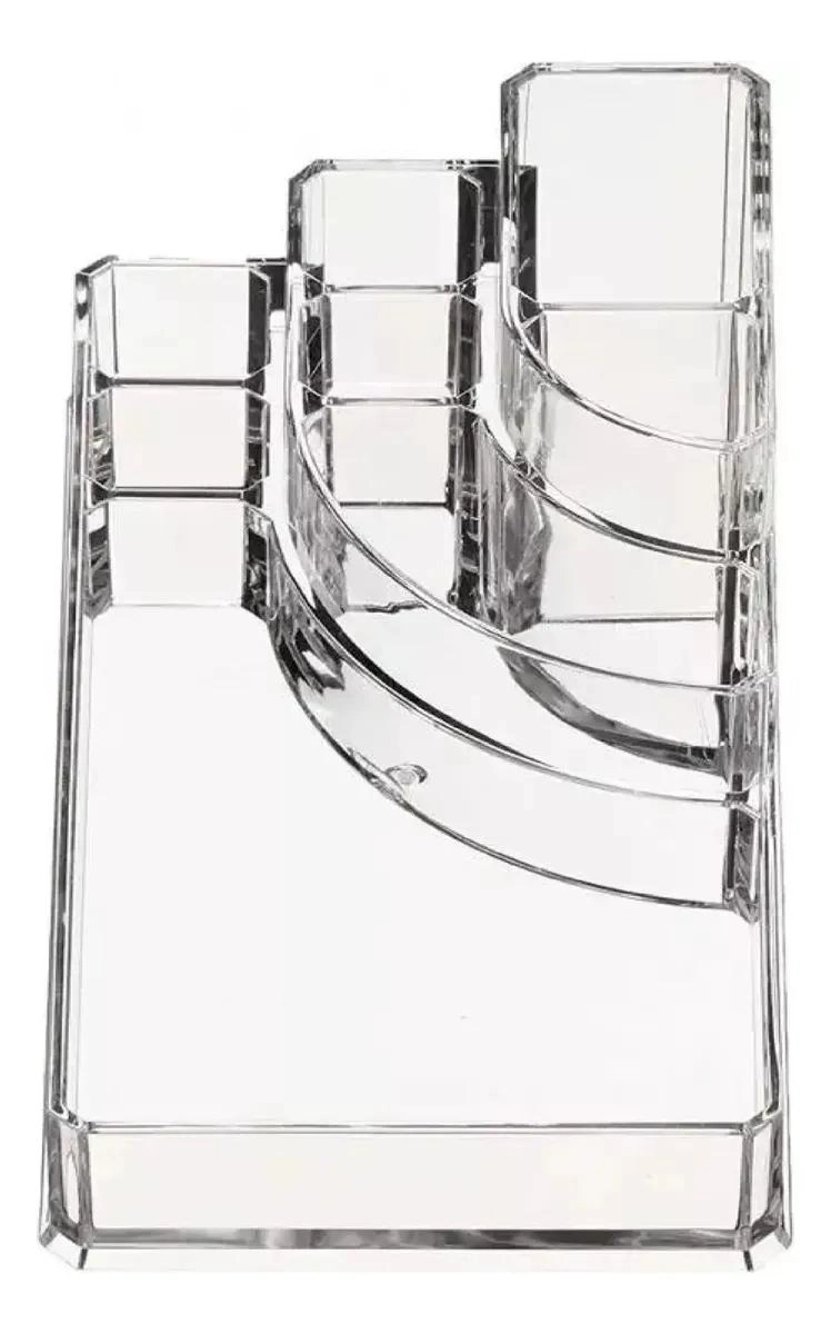 ORGANIZADOR ACRILICO PARA MAQUILLAJE CON 8 COMPARTIMENTOS PARA LABIALES - 2