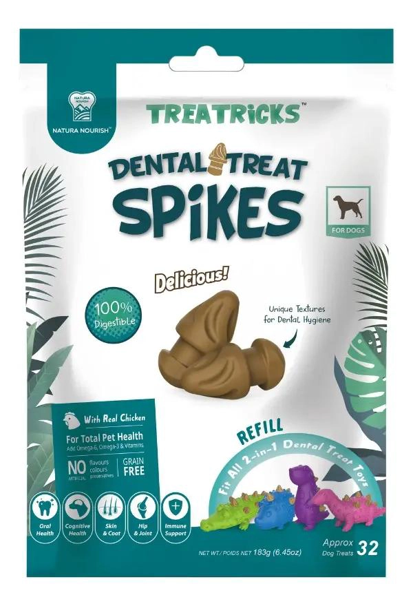 SET DE JUGUETES INTERACTIVOS PARA PERROS CON DISEÑO T-REX Y CEPILLO DENTAL - 3
