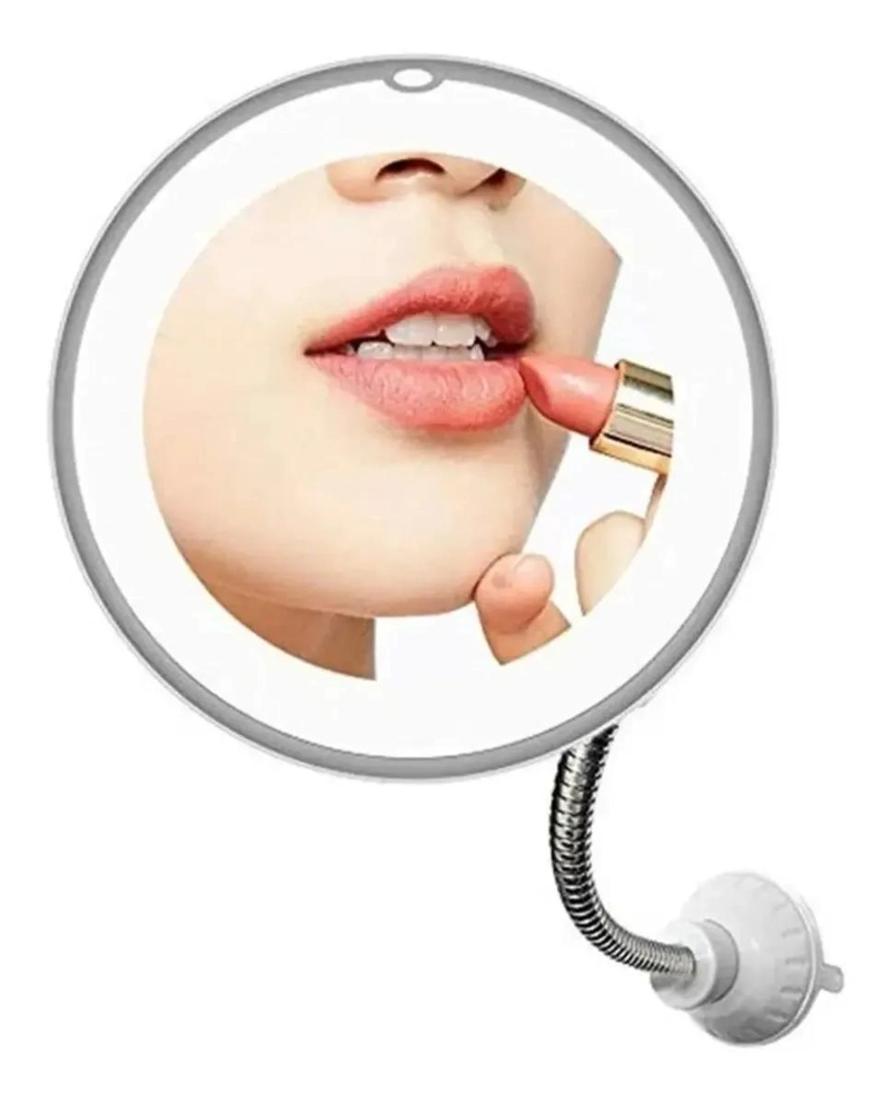 ESPEJO DE MAQUILLAJE CON LUZ LED Y VENTOSA PARA PARED - 1