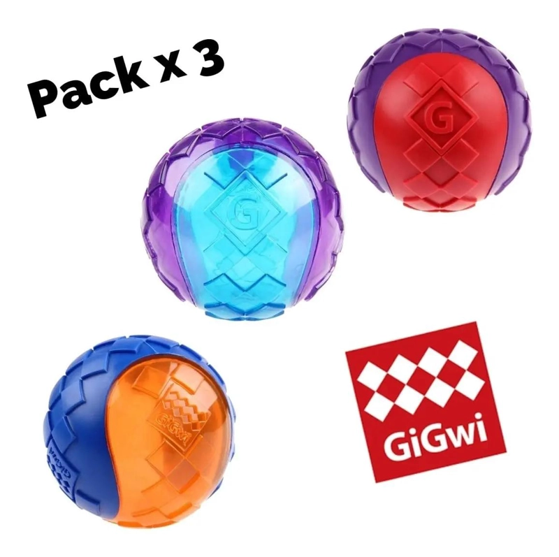 PACK DE 3 PELOTAS CON SONIDO PARA PERROS TAMAÑO PEQUEÑO - 3