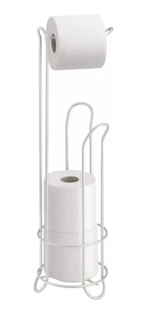 SOPORTE DE PAPEL HIGIE NICO CON PEDESTAL Y ORGANIZADOR PARA BAÑO - 1