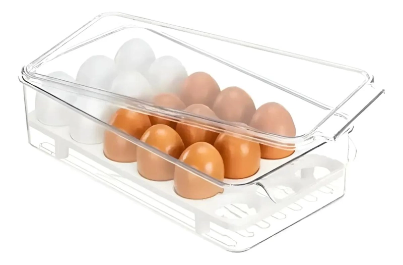 ORGANIZADOR PARA HUEVOS CON CAPACIDAD PARA 12 UNIDADES PARA REFRIGERADOR - 1