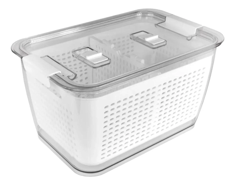 ORGANIZADOR PARA REFRIGERADOR CON CESTA GRANDE Y DISEÑO PRACTICO - 1