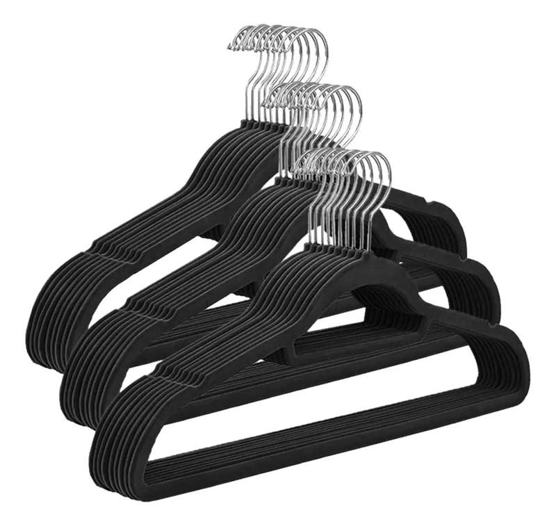 PACK DE 15 GANCHOS DE TERCIOPELO PARA ROPA ANTIDESLIZANTES - 1