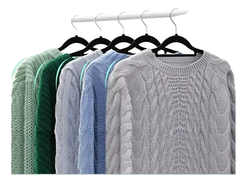PACK DE 15 GANCHOS DE TERCIOPELO PARA ROPA ANTIDESLIZANTES - 2